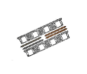 Intake Gasket Set 426 Hemi 16 bolt intake  heads Stock-Edelbrock- INDY